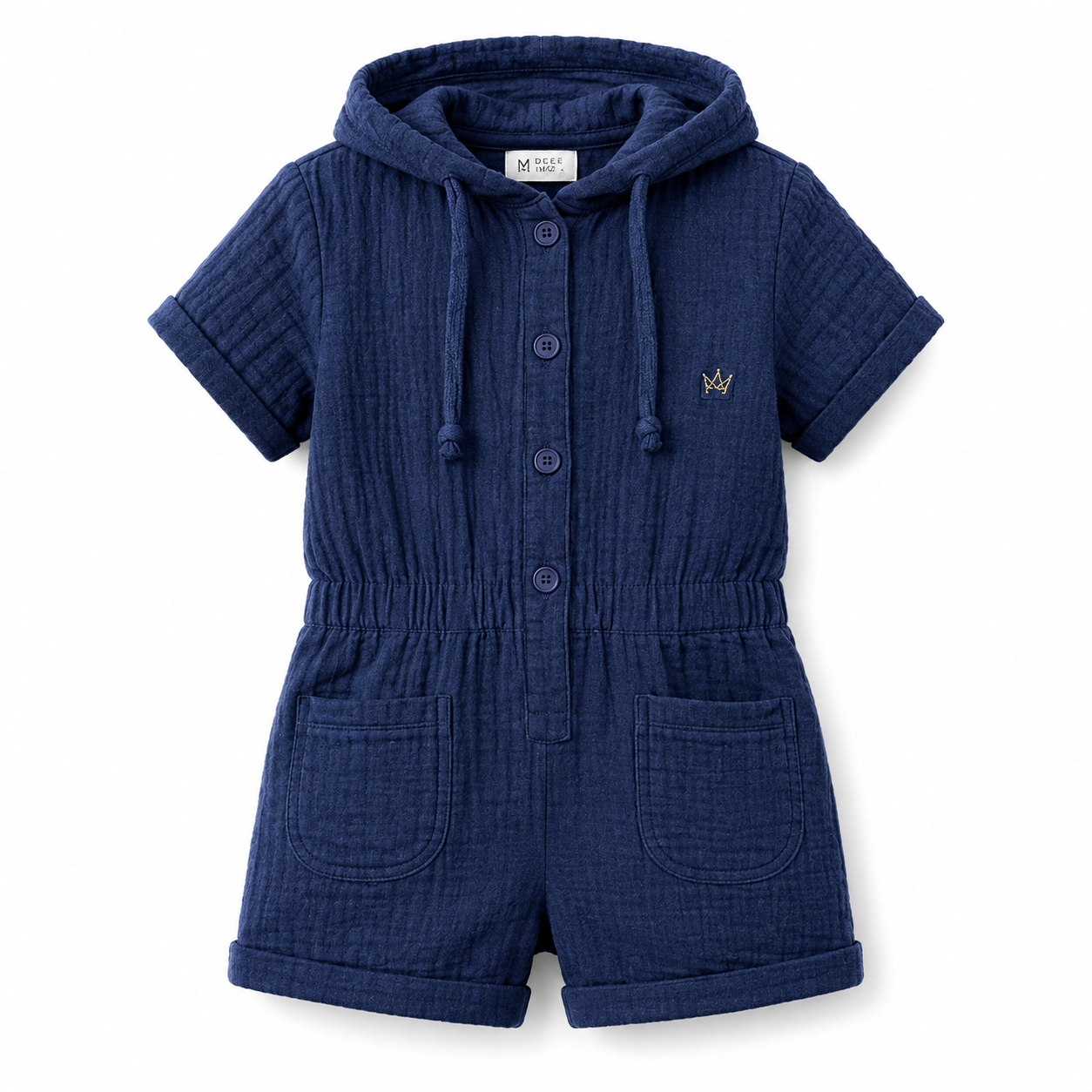 Denim Hooded Utility Playsuit